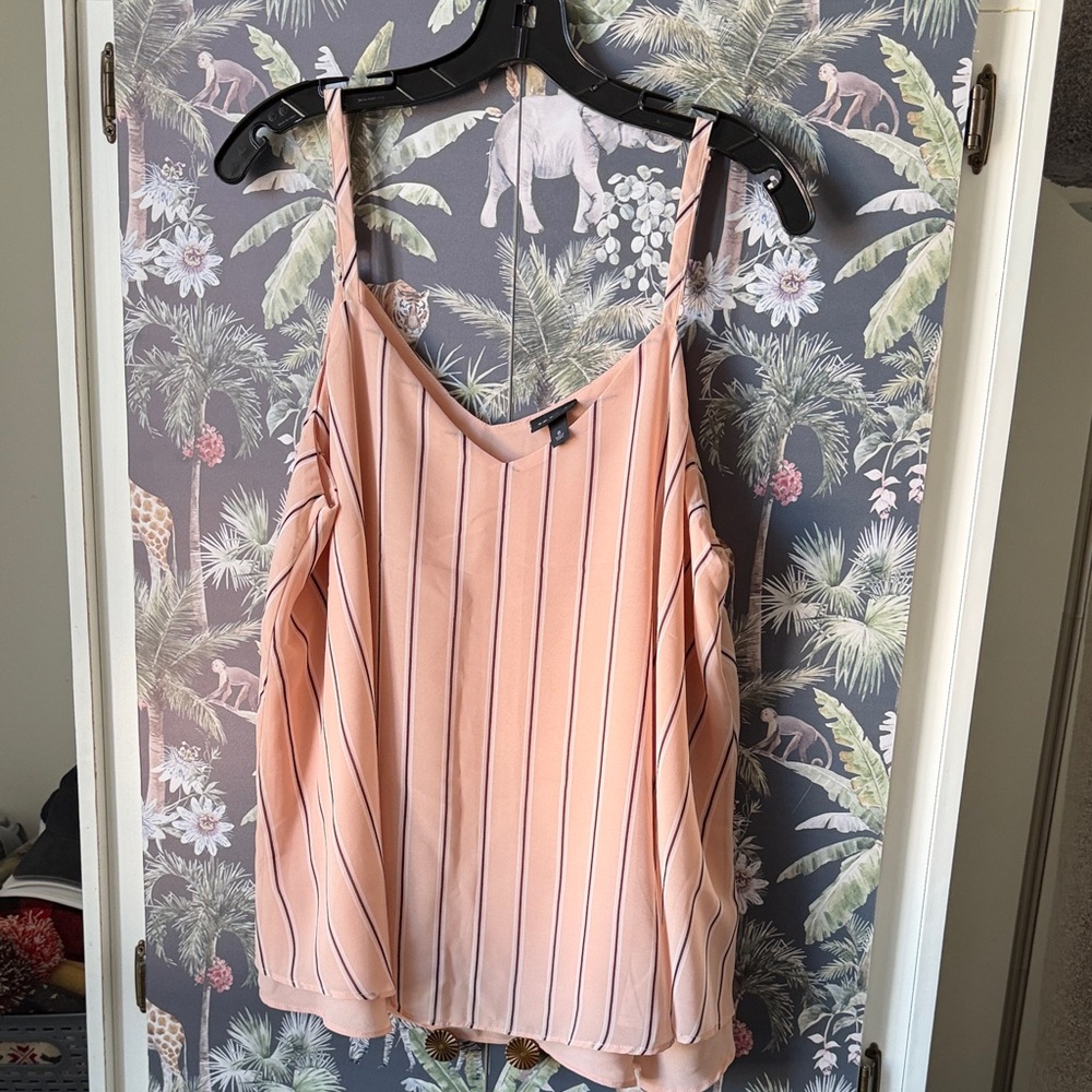 torrid Peach and brown Striped tank top/ Cami